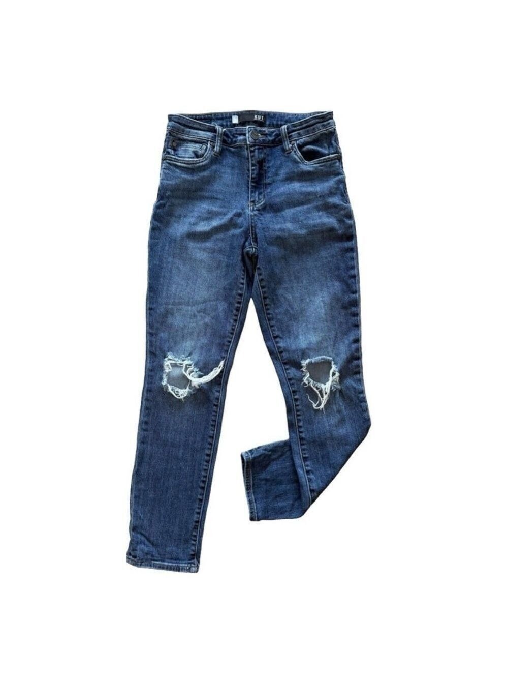 KUT🌹FROM THE KLOTH Catherine High Rise Distressed Boyfriend Jeans Sz 0